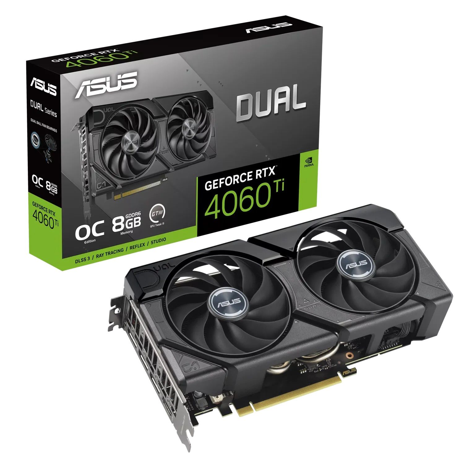 ASUS GeForce RTX 4060 Ti Dual OC O8G EVO, 8GB GDDR6