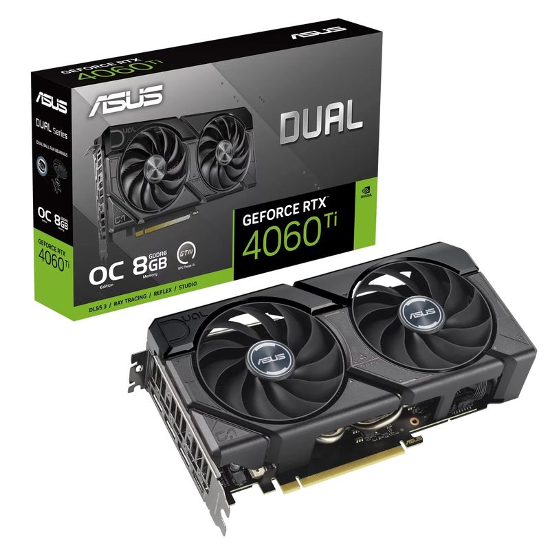 ASUS GeForce RTX 4060 Ti Dual OC O8G EVO, 8GB GDDR6