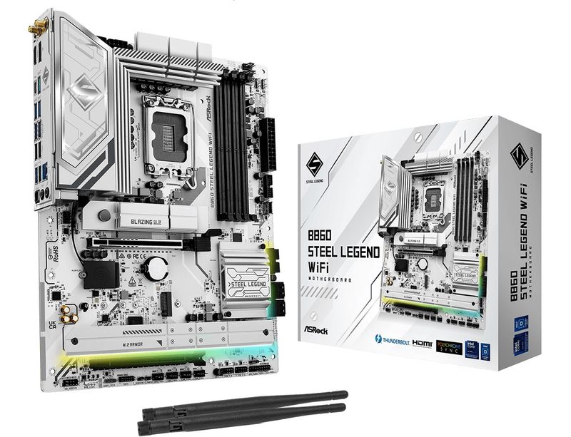 ASRock Mainboard Desktop B860 STEEL LEGEND WIFI(LGA1851, 4xDDR5, ATX)