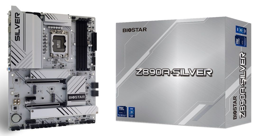 Biostar Mainboard Desktop Z890A-Silver(LGA1851, 4xDDR5, ATX)
