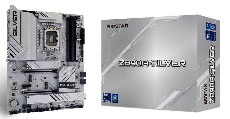Biostar Mainboard Desktop Z890A-Silver(LGA1851, 4xDDR5, ATX)