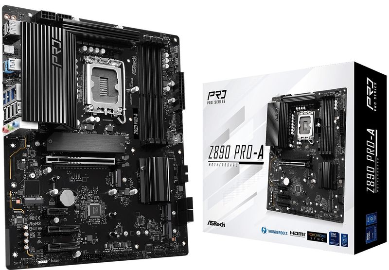 ASRock Mainboard Desktop Z890 PRO-A (LGA1851, DDR5, ATX)
