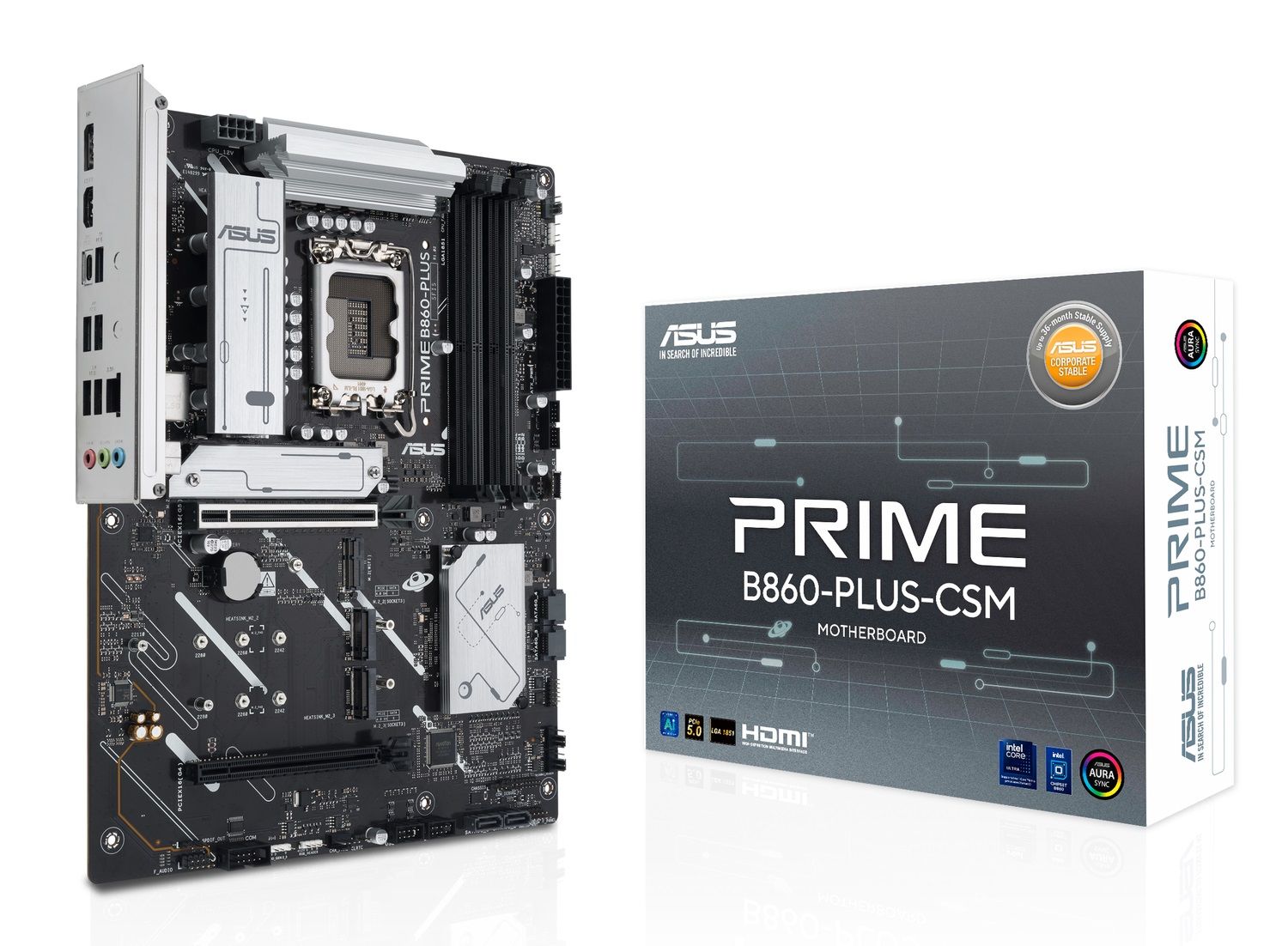 ASUS Mainboard Desktop PRIME B860-PLUS-CSM(LGA1851, 4x DDR5, ATX)