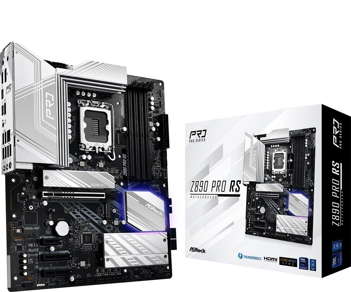 ASRock Mainboard Desktop Z890 PRO RS (LGA1851, DDR5, ATX)