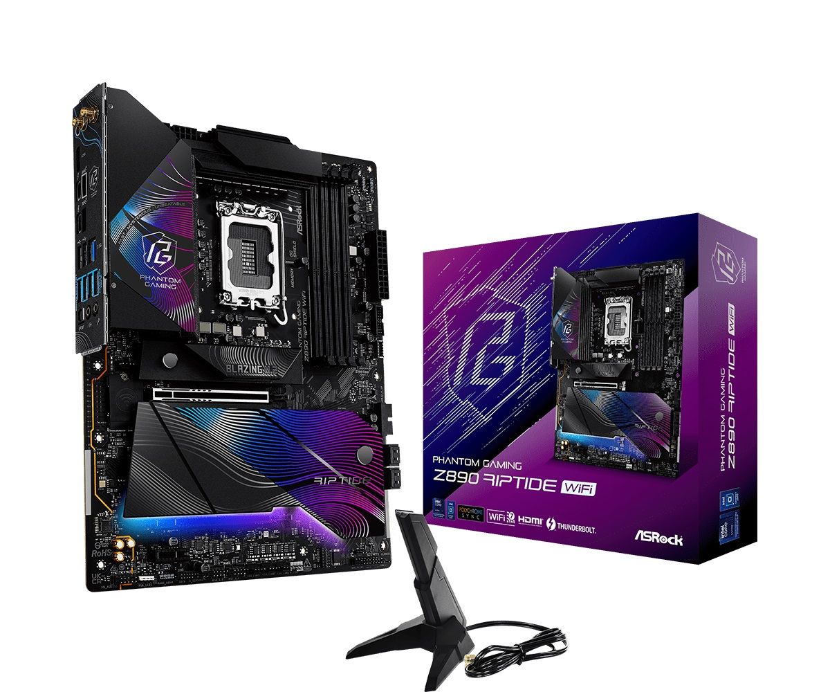 ASRock Mainboard Desktop Z890 RIPTIDE WIFI (LGA1851, DDR5, ATX)