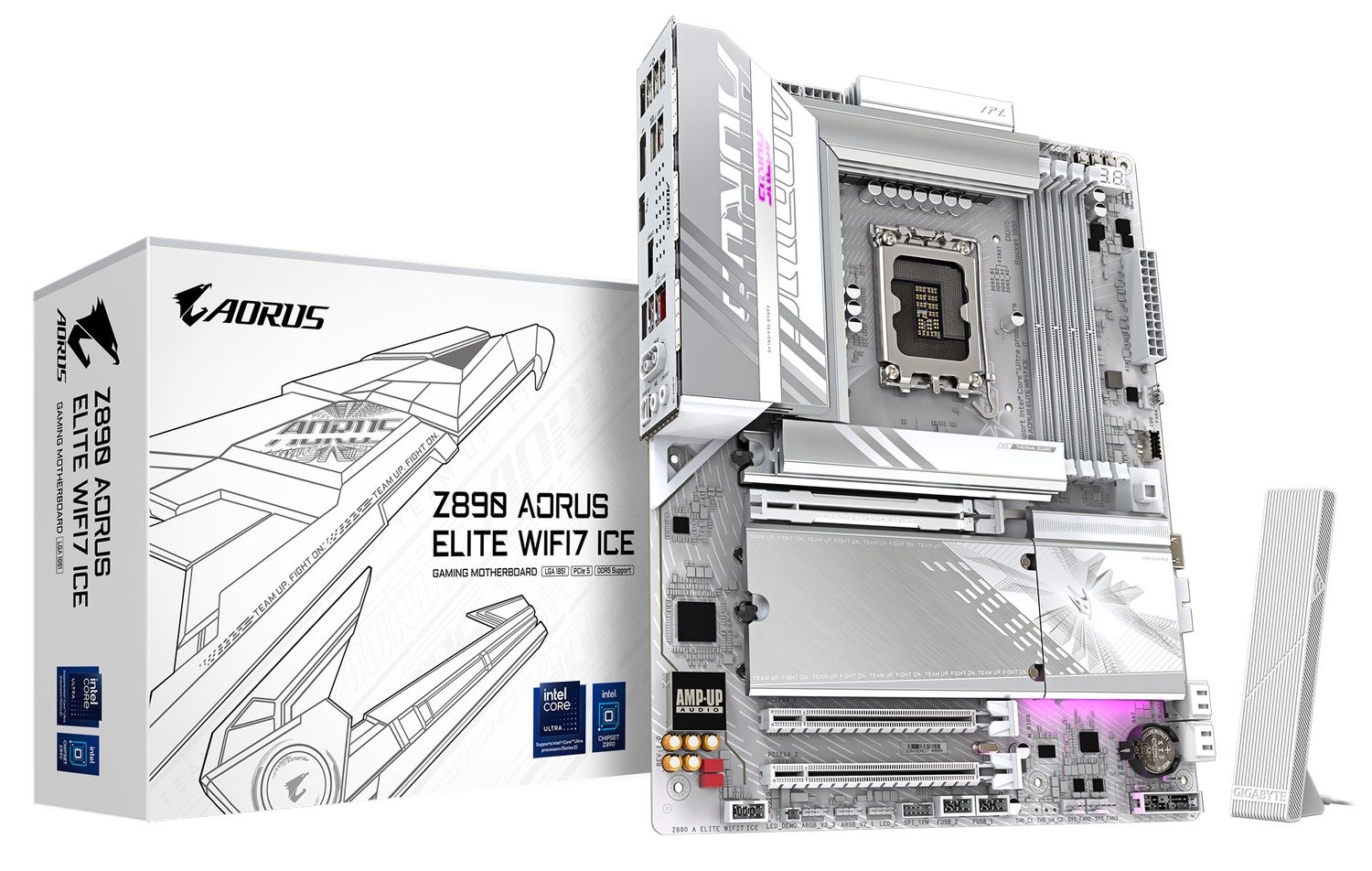 GIGABYTE Mainboard Desktop Z890 A ELITE WF7 ICE(LGA1851, 4x DDR5, ATX)