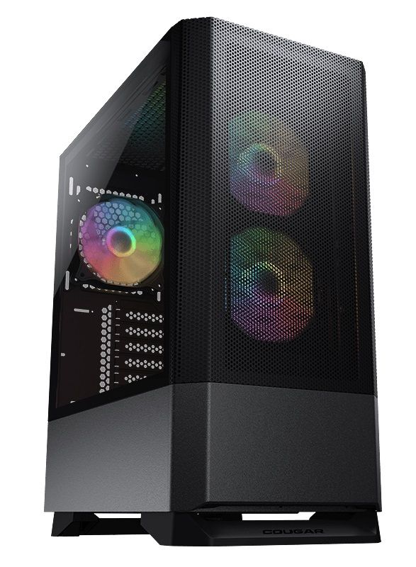 COUGAR | MX430 Mesh RGB Black | PC Case | Mid Tower / Mesh Front Panel / 3 x ARGB Fans / 4mm TG Left Panel