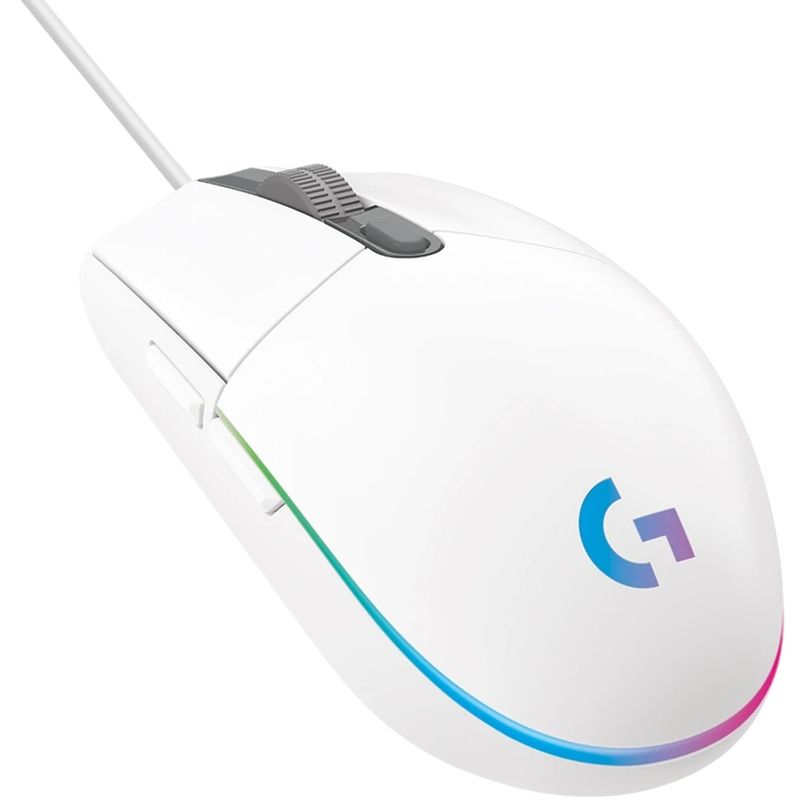 LOGITECH G102 LIGHTSYNC Corded Gaming Mouse - WHITE