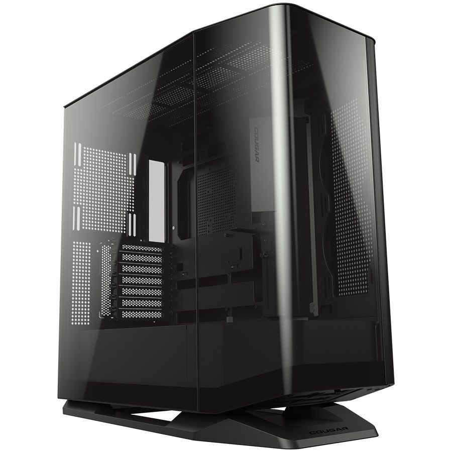 COUGAR | FV270 Black | PC Case | Mid tower / Tempered, Curved Glass Perimeter / Quick Detachable Air Filters / Up to 9 Fans (1x120mm RGB Preinstalled) / Black