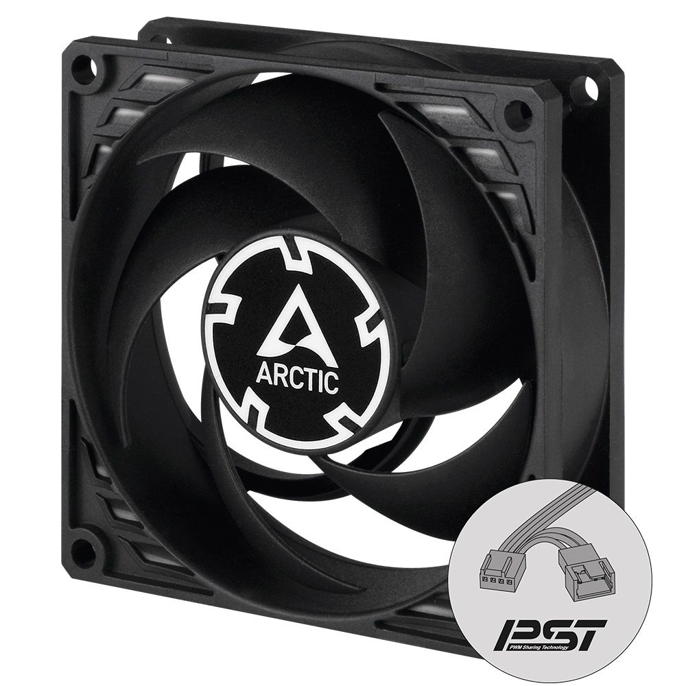 Arctic ventilator 80mm P8 PWM PST Black