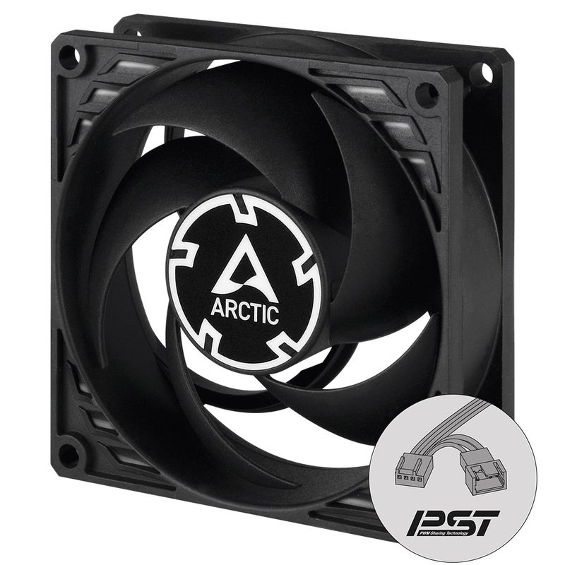Arctic ventilator 80mm P8 PWM PST Black