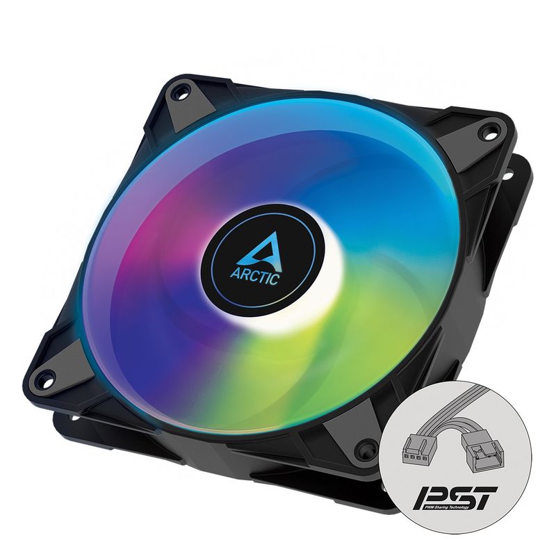 Arctic ventilator 120mm P12 PWM PST A-RGB Black