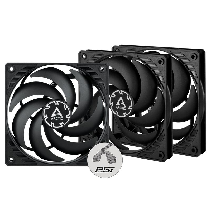 Arctic ventilator 120mm P12 Slim PWM PST, 3-Pack