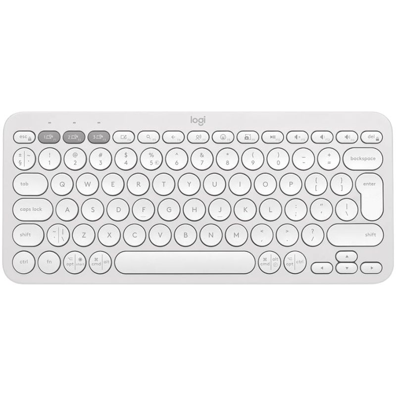 LOGITECH K380S Multi-Device Bluetooth Keyboard - TONAL WHITE - US INT&#39;L