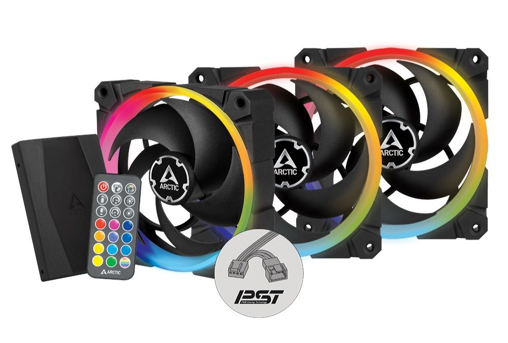 Arctic ventilator 120mm BioniX P120 ARGB 3-pack with remote control