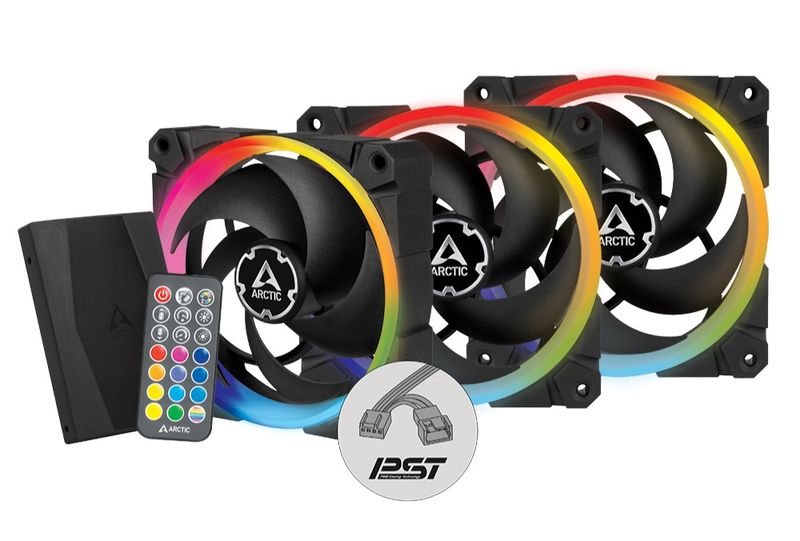 Arctic ventilator 120mm BioniX P120 ARGB 3-pack with remote control