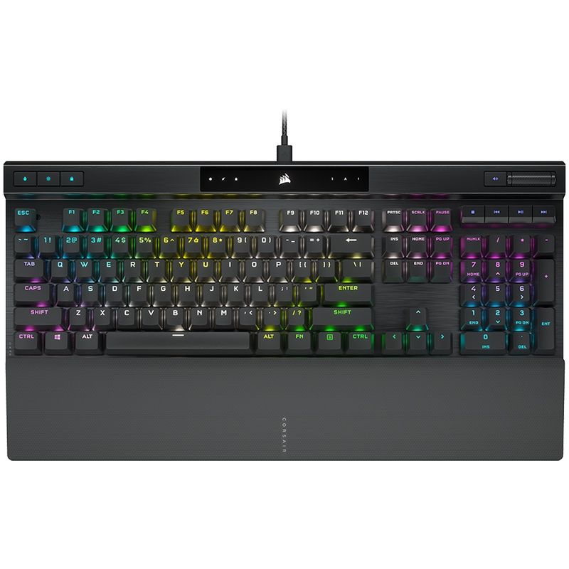 Corsair K70 RGB PRO Mechanical Gaming Keyboard, Backlit RGB LED, CHERRY MX Red, Black, Black PBT Keycaps