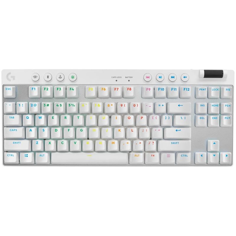 LOGITECH G PRO X TKL LIGHTSPEED Mechanical Gaming Keyboard - WHITE - US INT&#39;L - TACTILE