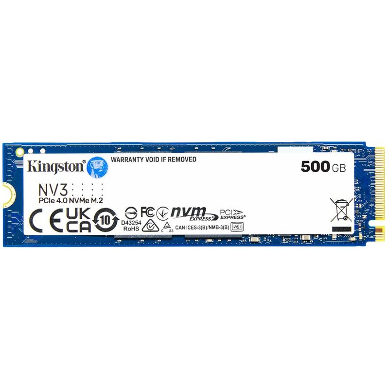 Kingston SSD 500GB NV3 M.2 2280 PCIe 4.0 NVMe SSD