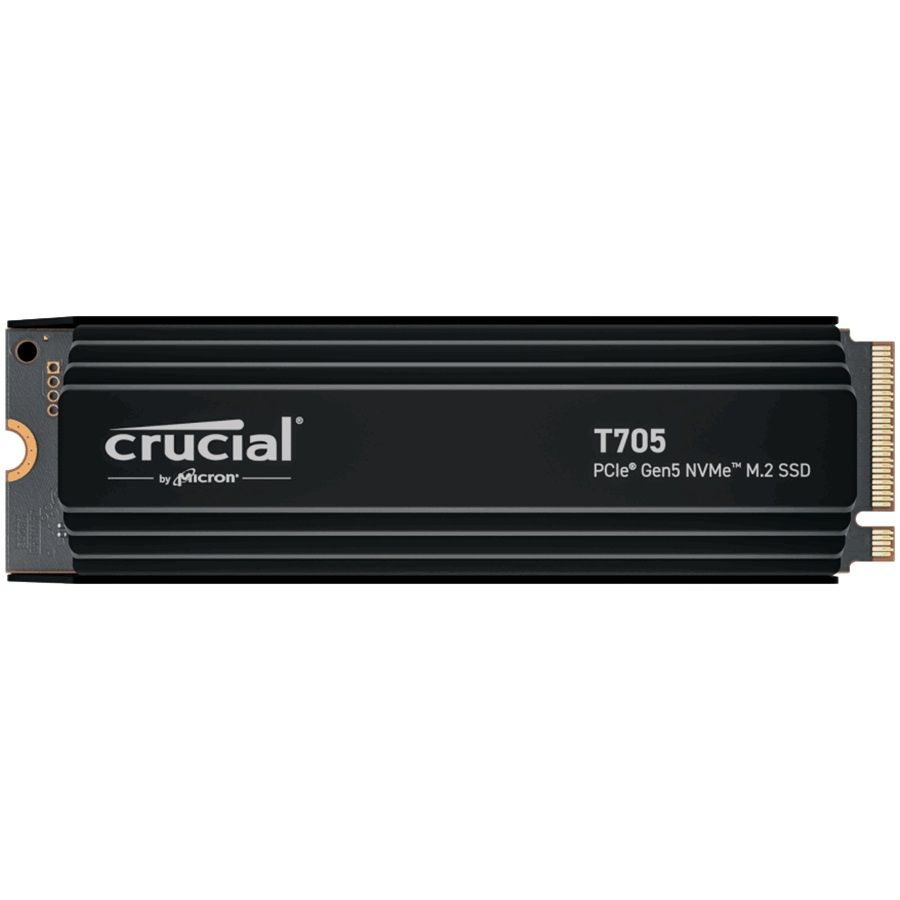 Crucial T705 4TB PCIe Gen5 NVMe M.2 SSD with heatsink