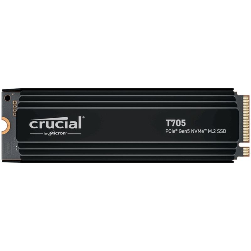 Crucial T705 4TB PCIe Gen5 NVMe M.2 SSD with heatsink