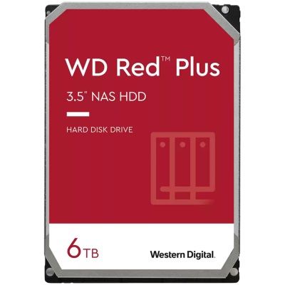 HDD NAS WD Red Plus (3.5&#39;&#39;, 6TB, 256MB, 5400 RPM, SATA 6 Gb/s)