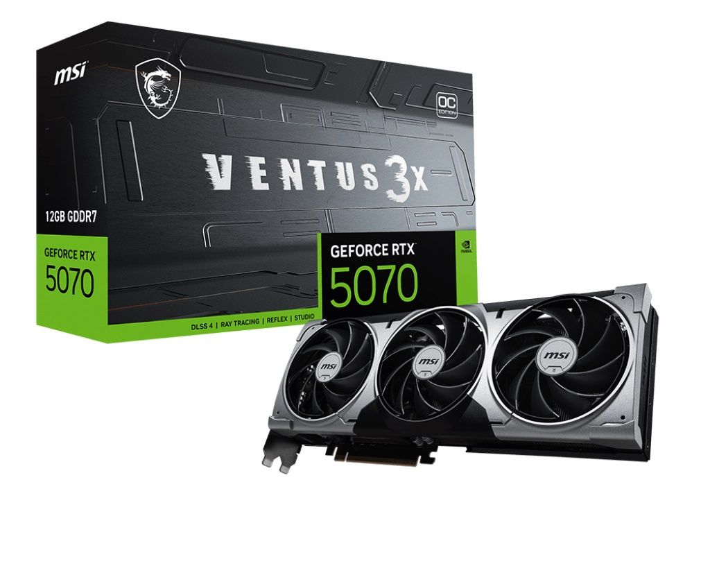 MSI GeForce RTX 5070 Ventus 3X OC 12G, 12GB GDDR7