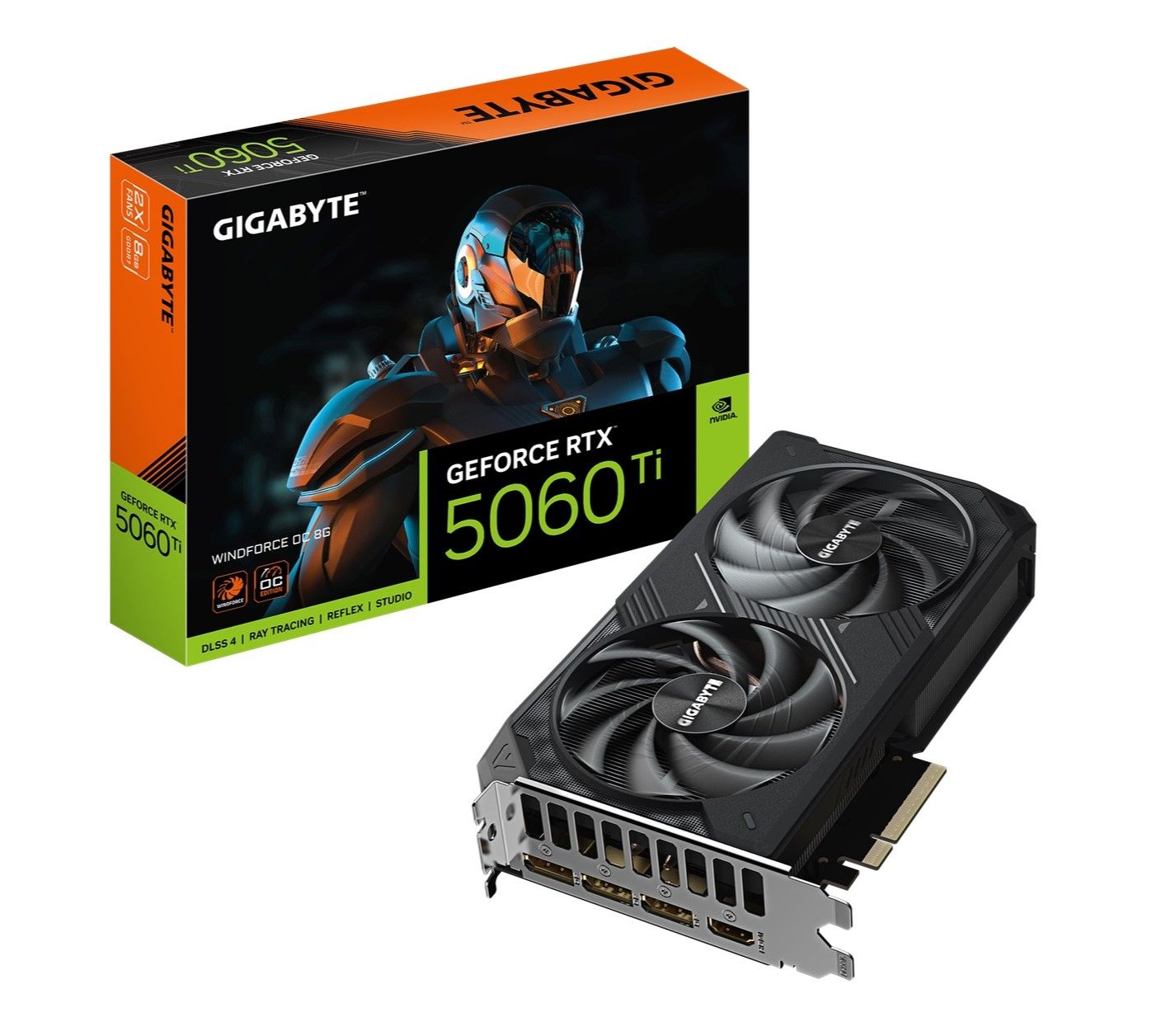 Gigabyte GeForce RTX 5060 Ti Windforce OC, 8GB GDDR7