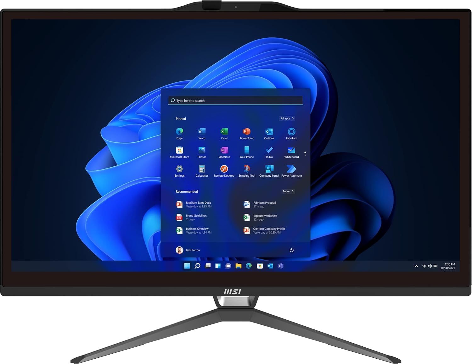 All-in-one MSI PRO AP222T 13M-091XEU i5 / 8GB / 256GB SSD / 21.5&quot; FHD / Windows 11 Home / black