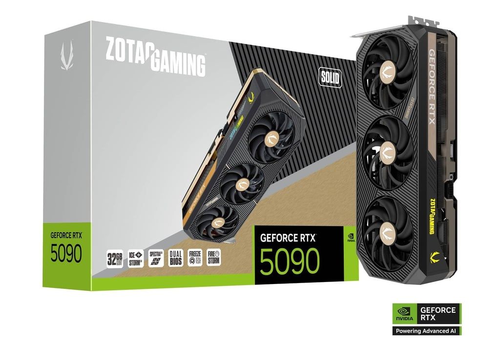 ZOTAC Gaming GeForce RTX 5090 Solid 32G, 32GB GDDR7