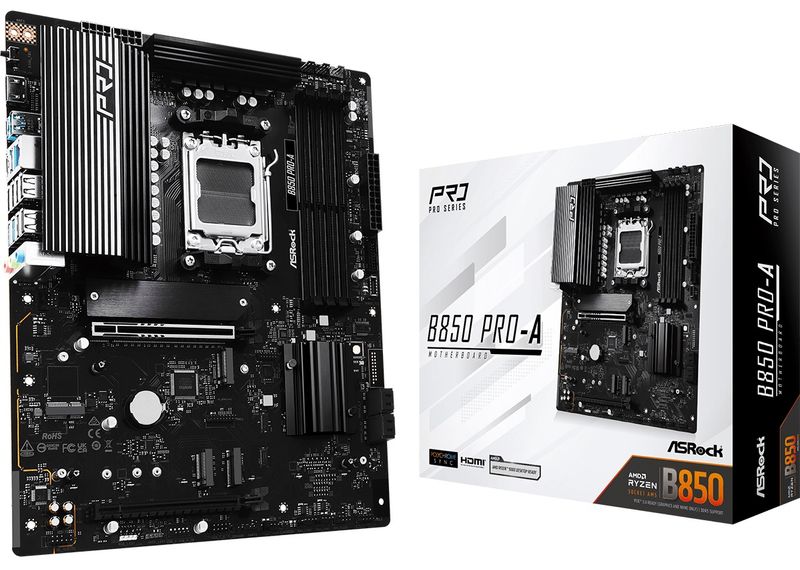 ASRock Mainboard Desktop B850 PRO-A(AM5, 4x DDR5, ATX)