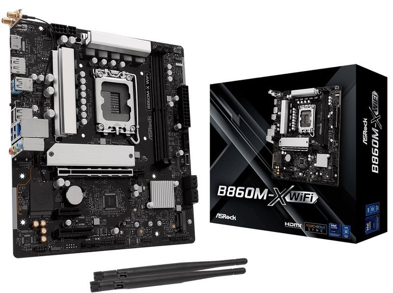 ASRock Maiboard Desktop B860M-X WIFI(LGA1851, 2x DDR5, mATX)