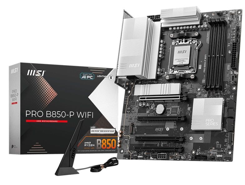 MSI Mainboard Desktop PRO B850-P WIFI(AM5, 4x DDR5, ATX)