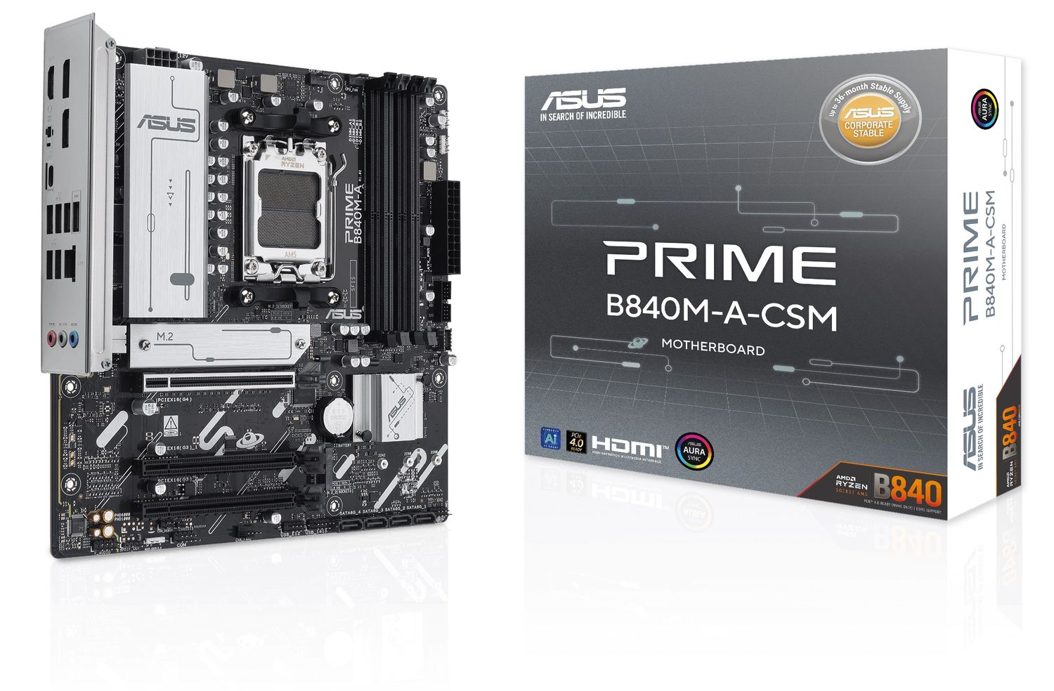 ASUS Mainboard Desktop PRIME B840M-A-CSM(AM5, 4xDDR5, mATX)