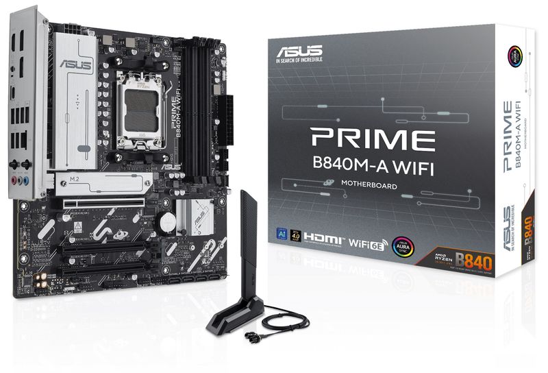 ASUS Mainboard Desktop PRIME B840M-A WIFI(AM5, 4xDDR5, mATX)