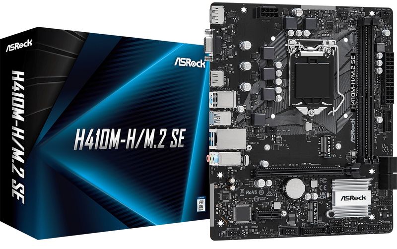 ASRock Mainboard Desktop H410M-H/M.2 SE(LGA1200, 2x DDR4, mATX)