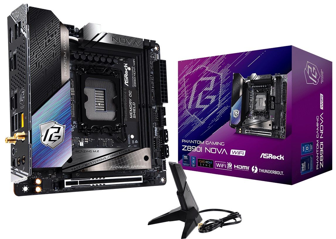 ASRock Mainboard Desktop Z890I NOVA WIFI(LGA1851, 2xDDR5, mATX)