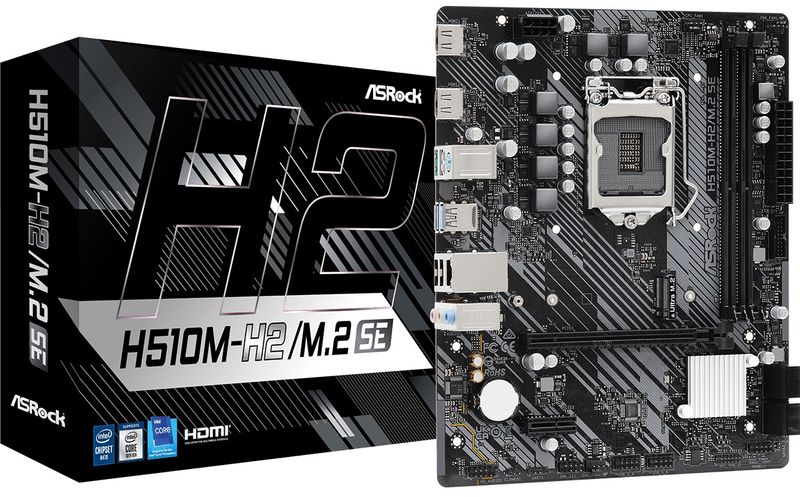 ASRock Mainboard Desktop H510M-H2 M.2 SE(LGA1200, 2xDDR4, mATX)