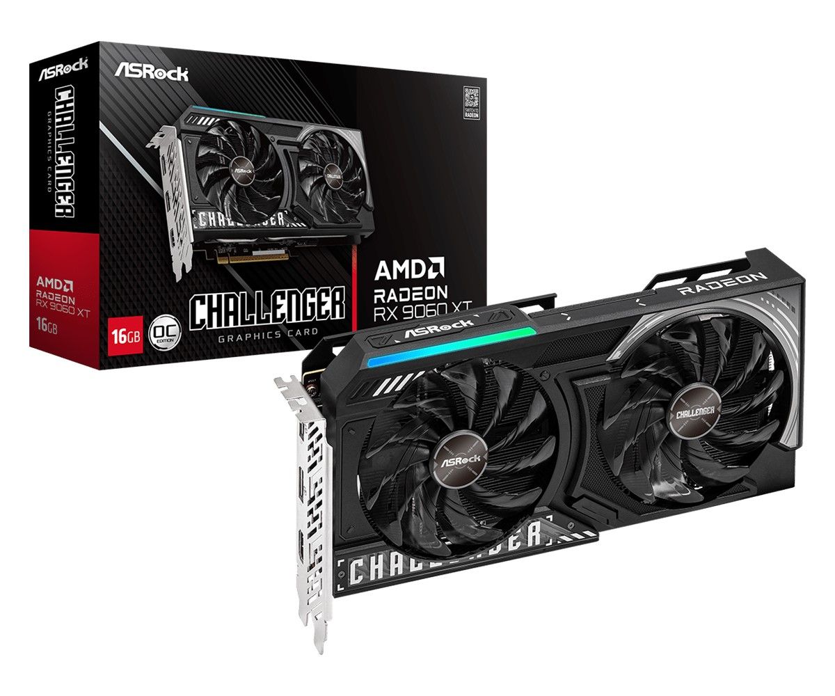 Asrock Radeon RX 9060 XT Challenger 16G OC, 16GB GDDR6