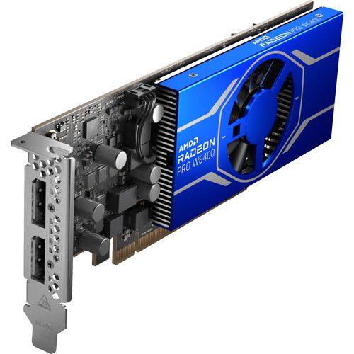 AMD Radeon PRO W6400. 4GB GDDR6, PCI-E 4.0 x 4, 2x DP