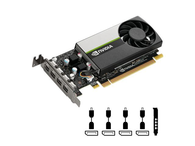 PNY NVIDIA T1000, 4GB GDDR6, PCIE 4x16, 4x mDP-DP, Low Profile