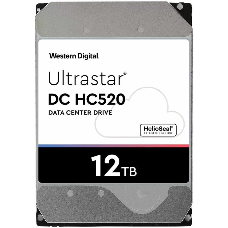 Western Digital Ultrastar DC HDD Server HE12 (3.5’’, 12TB, 256MB, 7200 RPM, SAS 12Gb/s, 512E SE)