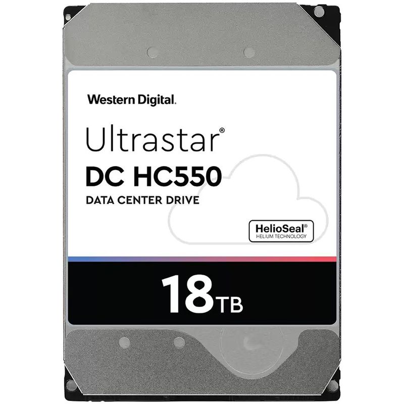 Western Digital Ultrastar DC HDD Server (3.5in 26.1MM 18TB 512MB 7200RPM SATA ULTRA 512E SE NP3 DC HC550)