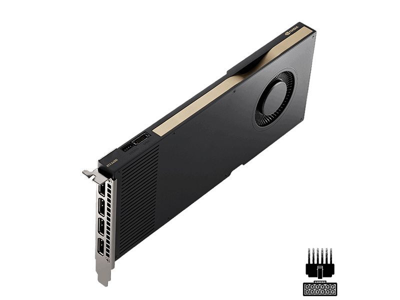 PNY NVIDIA RTX A4000, 16 GB GDDR6 ECC, PCIE 4.0 x16, 4x mDP