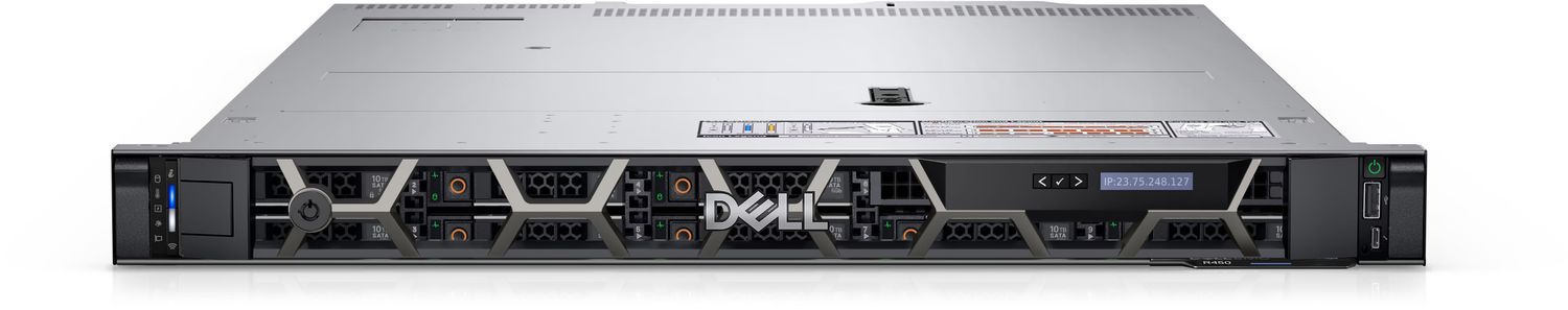 DELL EMC PowerEdge R450, 4x3.5&quot;, Intel XS 4310 (2.1G, 12C/24T, 10.4GT/s, 18MB, Turbo, HT (120W)), 16GB RDIMM 3200MT/s, 2TB SATA HDD HP, PERC H755, iDRAC9 Enterprise, Dual RPS 700W, TPM 2.0 V3, BCM 572