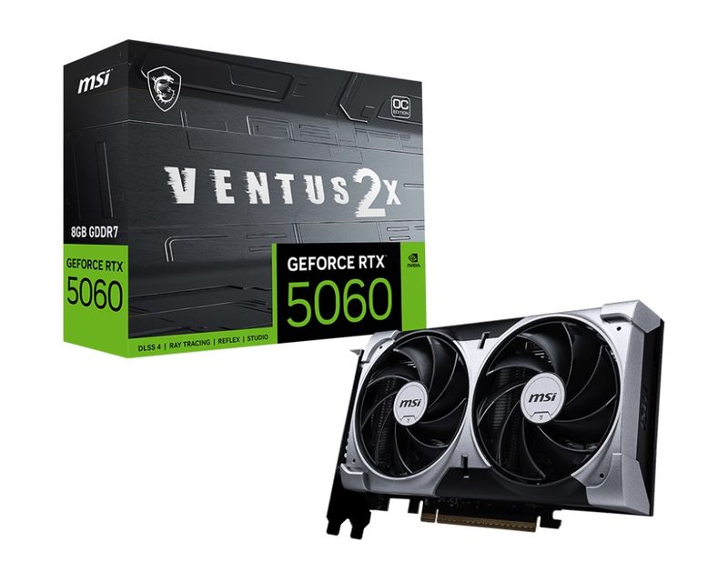 MSI GeForce RTX 5060 Ventus 2X OC 8G, 8GB GDDR7
