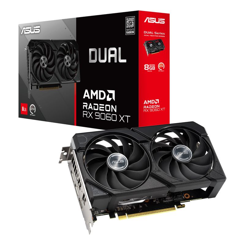 Asus Radeon RX 9060 XT Dual 8G, 8GB GDDR6