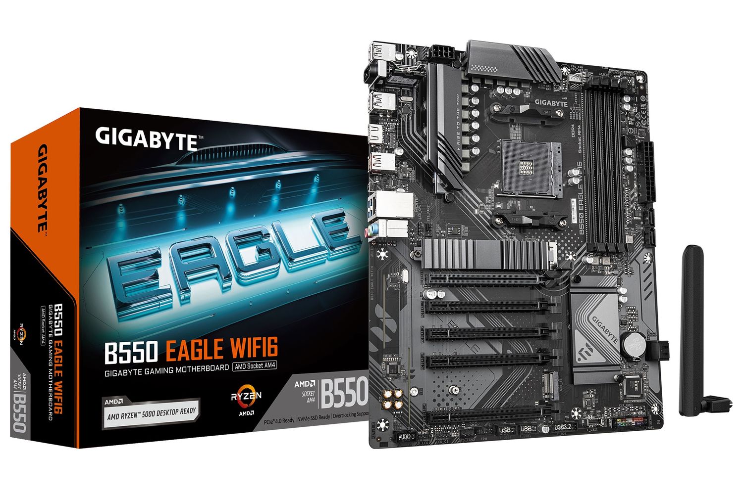 GIGABYTE Mainboard Desktop B550 EAGLE WIFI6(AM4, 4x DDR4, ATX)