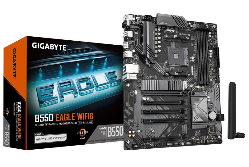 GIGABYTE Mainboard Desktop B550 EAGLE WIFI6(AM4, 4x DDR4, ATX)