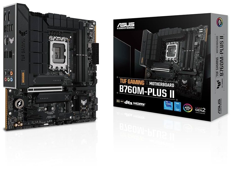 ASUS Mainboard Desktop TUF GAMING B760M-PLUS II(LGA1700, 4x DDR5, mATX)
